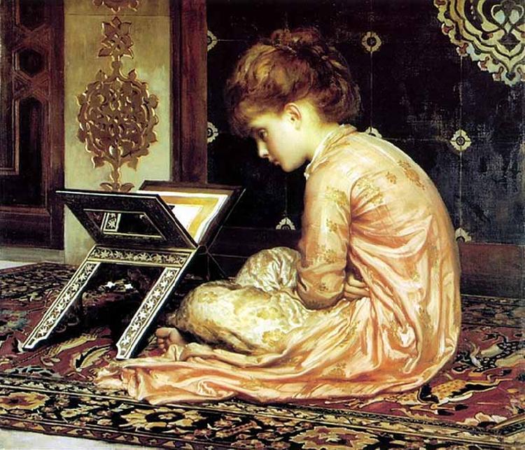 Frederick Leighton Study at a read desk china oil painting image